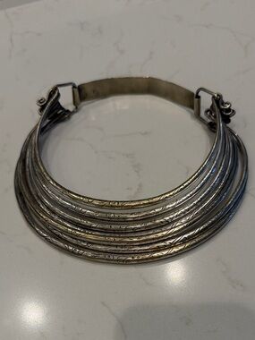 ✨ Stunning Vintage Hmong / Miao Silver 7-Tier Ceremonial Torque Necklace ✨